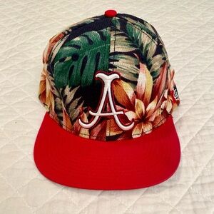 Acapulco Gold Rare Cap, Adjustable, Floral Series, AG logo on side,  Red Visor